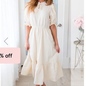 Calista crotchet ruffle cottage core boho wrap Midi dress Indianna Dress Small